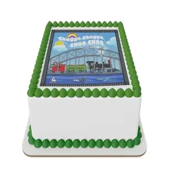 Choo Choo Train Edible Icing Sheets for 1/4 Sheet cake ot larger