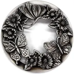 Scented Candle Toppers Cover Jars Lids Shades Sleeves, Candle Accessories Gifts for Women, Help Burn Melt Evenly(Butterfly Silver)