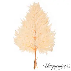 Uniquewise Preserved Real Floral Stems Chic Vase Fillers & Accents for Bouquets Centerpieces & Ornamental Displays Ideal for Home Office Boutique Cafe Resto Bar and Event Decor Orange alpine fern
