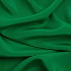 1 Yard Premium Silk 4 Ply Crepe Fabric Kelly Green Luxury Designer Collection, 44 Inches Width
