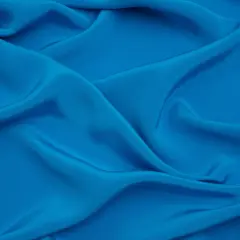 1 Yard Solid Directoire Blue Silk 4 Ply Crepe Ideal Fabric 44" Wide for Wedding Gowns & Blouses