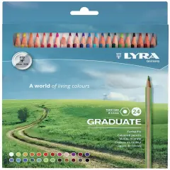 Lyra Graduate Colored Pencils 24/Pkg-Assorted Colors