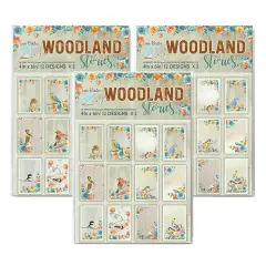 Pack of 3 - Little Birdie Woodland Stories Journaling Cards 4"X6" 24/Pkg-Woodland Stories