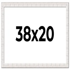 Sculpted White Picture Frame - UV Acrylic, Backing Board, Hanging Hardware Included