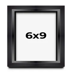 Photo Size Modern Shadow Box 1.5" Depth Black Frame - UV Acrylic, Backing, Hanging Hardware