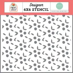 Carta Bella Stencil 6"X6"-Berries And Leaves, Fruit Stand