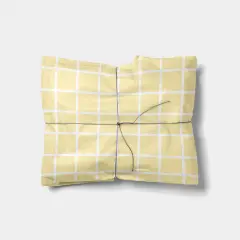 Yellow Chalk Plaid Gift Wrap