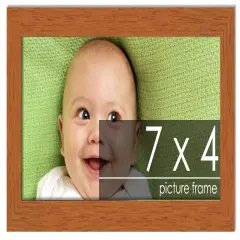 Photo Size Modernist Brown Picture Frame - UV Acrylic, Foam Board Backing, Hanging Hardware