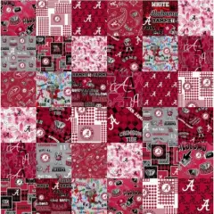 Licensed NCAA University of Alabama Cheater Quilt Cotton Fabric by the Yard
