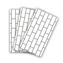 6 Pack of Marble Peel and Stick Backsplash Waterproof Washroom Wall Panels - 11.8"x23.6" White