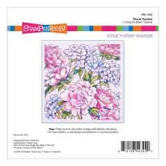 Stampendous Cling Rubber Stamp From Beautiful Backgrounds-Floral Garden