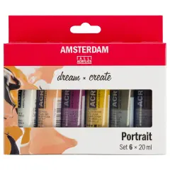 Amsterdam Standard Acrylic Paint Set 20ml 6/Pkg-Portrait