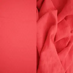 1 Yard Cey Airflow Woven Jacquard Fabric Lightweight 100% Polyester 59/60 Inches Wide CORAL RED