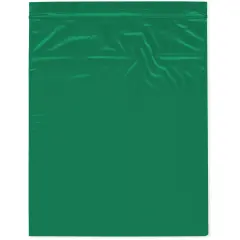 Plymor 10" x 12", Green 2 Mil Zipper Reclosable Plastic Bags