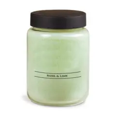 26 Ounce Paraffin Wicks Jar Candle with Basil and Lime Scented Ideal Choice Enhance to Any Space