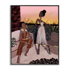 Stupell Industries Sunset Sisters Scenic View Framed Giclee, design by Sierra Siler