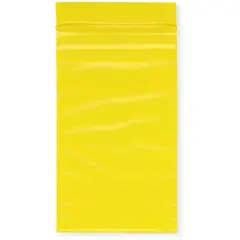 Plymor 3" x 5", Yellow 2 Mil Zipper Reclosable Plastic Bags