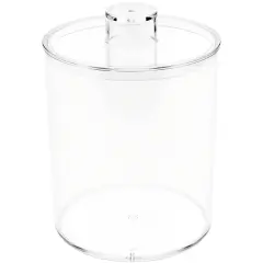 Pioneer Plastics 277C Clear Round Plastic Container with Lid, 4.0625" W x 4.75" H