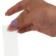 School Smart Vinyl Label Protectors, Round Corner Rectangle, 1 x 3 Inches, Clear, Pack of 500