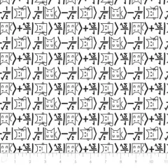 The Big Bang Theory Collection - Math Cat White Licensed Cotton Fabric by the Yard