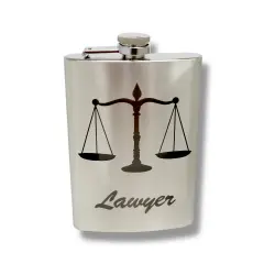 8oz Lawyer Stainless Steel Flask