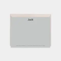 Monogram Note Cards with Beveled Type II