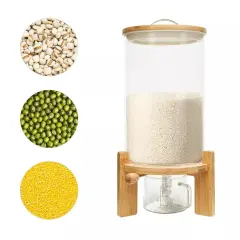 7.5L Rice Dispenser Airtight Storage Container Dry Food Storage W/ Cup Kitchen