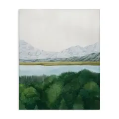 Stupell Industries Mountains & Forest Landscape Canvas Wall Art Design by June Erica Vess