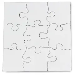 Hygloss Compoz-A-Puzzle Blank Jigsaw Puzzle 4"X5.5" 24/Pkg-9 Pieces
