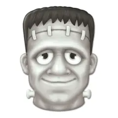 12" Metal Embossed Sign: Frankenstein (Black)