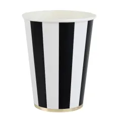 BLACK NOIR SIGNATURE CABANA STRIPE CUPS
