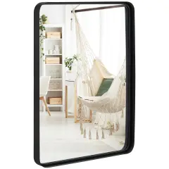 Costway 24''X16''\36''X24''\30''X22''Wall Mount Bathroom Mirror Rectangular Vanity Mirror Vertical Horizontal