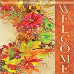 Autumn Wreath Flag Fall Decorative Banner