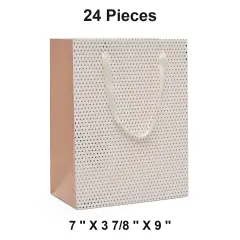 Metallic Dots Euro Totes Ribbon Handles 7'' X 3 7/8'' X 9'' Stylish