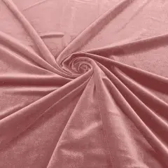 1 Yard Luxurious Stretch Velvet Fabric Polyester Lycra Spandex 58/60" Wide Blush Pink