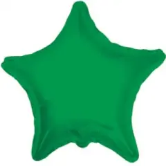 Emerald Green Star Mylar Balloon 18"