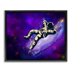 Stupell Industries Relaxing Astronaut in Space Floating Frame Design by Jesse Keith