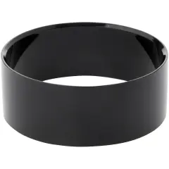 Plymor Black Acrylic Beveled Egg, Marble, Ball or Sphere Display Holder Stand, 1.5" H x 4" W