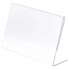 Plymor Clear Acrylic Sign Display / Literature Holder (Angled), 8.5" W x 5.5" H