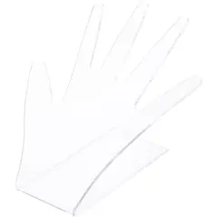 Plymor Flat Clear Acrylic Hand for Jewelry Display, 5.25" H x 5.5" W x 5" D