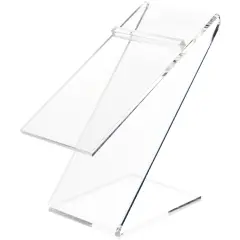 Plymor Clear Acrylic Elevated Heel "Z" Shoe Display Riser, 3" W x 6" D x 6.75" H