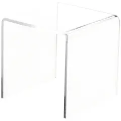 Plymor Clear Acrylic Square Display Riser, 5" H x 5" W x 5" D (3/16" thick)