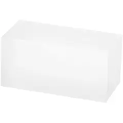 Plymor Frosted Acrylic Rectangular Display Block, 2" H x 2" W x 4" D