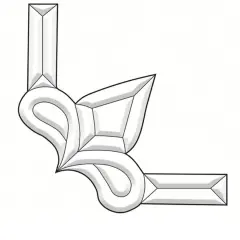 6-1/2" x 6-1/2" Exquisite Clear Glass Bevel Cluster EC502