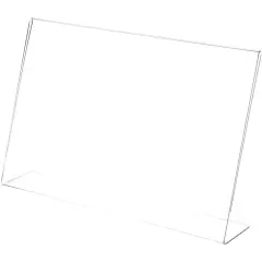 Plymor Clear Acrylic Sign Display / Literature Holder (Angled), 17" W x 11" H