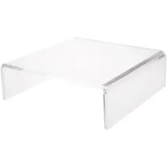 Plymor Clear Acrylic Short Square Display Riser, 4" H x 12" W x 12" D (3/8" thick)