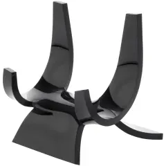 Plymor Black Acrylic Double-Scoop Display Easel, 3" H x 2.875" W x 2.5" D