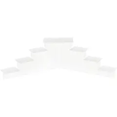Plymor Frosted Acrylic 7-Item Mini Display Stairs, 4.125" H x 14.75" W x 6" D