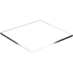 Plymor Clear Acrylic Square Polished Edge Display Base, 6" W x 6" D x 0.25" H