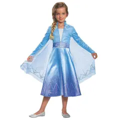 Disney Frozen Elsa Costume for Girls Dress with Cape Fits Child Sizes 7&ndash;8